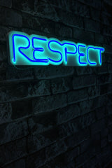 Lampă neon Respect, Diverse culori, 11x57x2 cm - Albastru | SKU: 395NGR2141 | Lampă neon Respect, 11x57x2 cm, varianta Albastru, produs pentru amenajarea locuinței, disponibil online în România la CasaMob