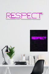 Lampă neon Respect, Diverse culori, 11x57x2 cm - Roz | SKU: 395NGR2143 | Lampă neon Respect, 11x57x2 cm, varianta Roz, produs pentru amenajarea locuinței, disponibil online în România la CasaMob