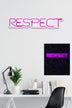 Roz | SKU: 395NGR2143 | Lampă neon Respect, 11x57x2 cm, varianta Roz, produs pentru amenajarea locuinței, disponibil online în România la CasaMob
