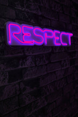 Lampă neon Respect, Diverse culori, 11x57x2 cm - Roz | SKU: 395NGR2143 | Lampă neon Respect, 11x57x2 cm, varianta Roz, produs pentru amenajarea locuinței, disponibil online în România la CasaMob
