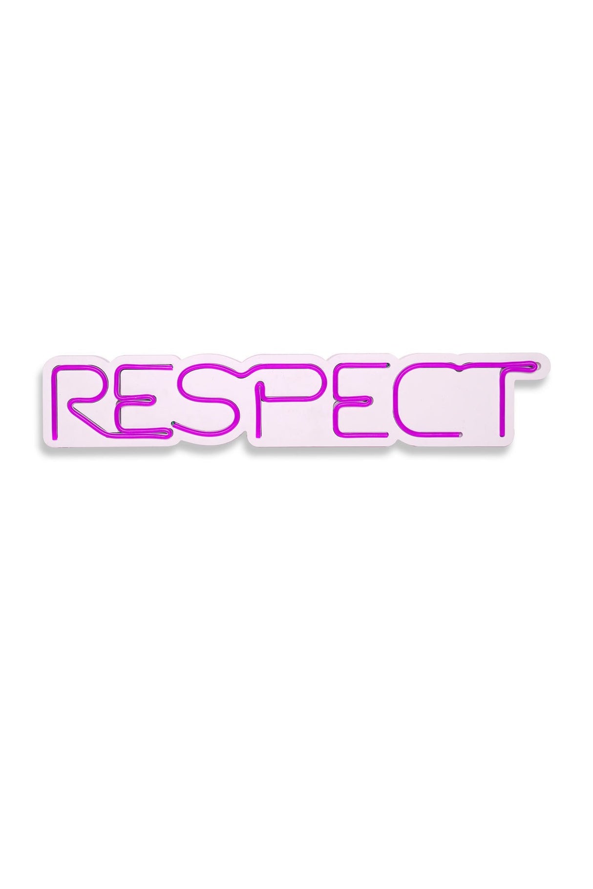 Lampă neon Respect, Diverse culori, 11x57x2 cm - Roz | SKU: 395NGR2143 | Lampă neon Respect, 11x57x2 cm, varianta Roz, produs pentru amenajarea locuinței, disponibil online în România la CasaMob
