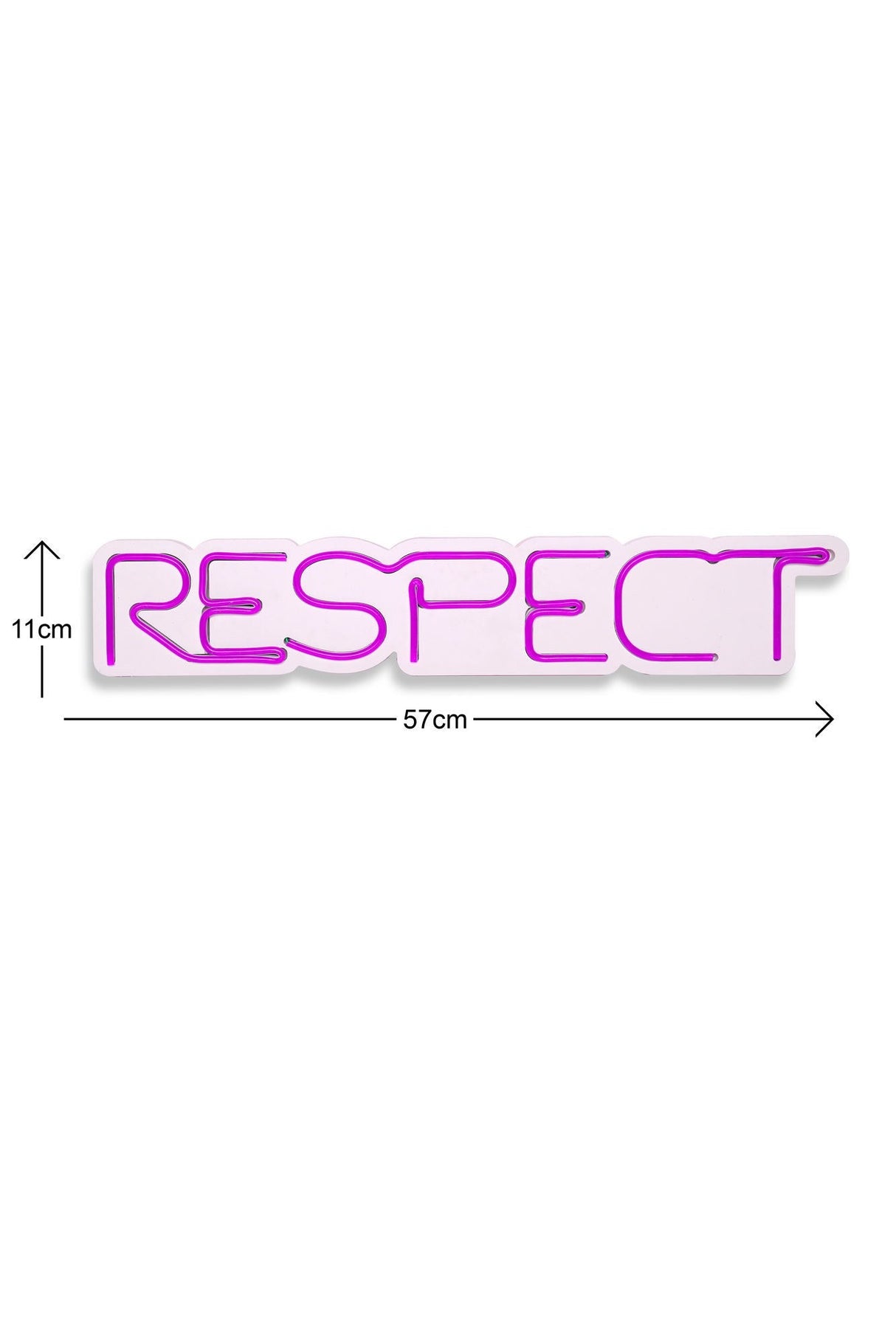 Lampă neon Respect, Diverse culori, 11x57x2 cm - Roz | SKU: 395NGR2143 | Lampă neon Respect, 11x57x2 cm, varianta Roz, produs pentru amenajarea locuinței, disponibil online în România la CasaMob