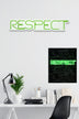 Verde | SKU: 395NGR2202 | Lampă neon Respect, 11x57x2 cm, varianta Verde, produs pentru amenajarea locuinței, disponibil online în România la CasaMob