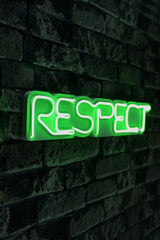 Lampă neon Respect, Diverse culori, 11x57x2 cm - Verde | SKU: 395NGR2202 | Lampă neon Respect, 11x57x2 cm, varianta Verde, produs pentru amenajarea locuinței, disponibil online în România la CasaMob