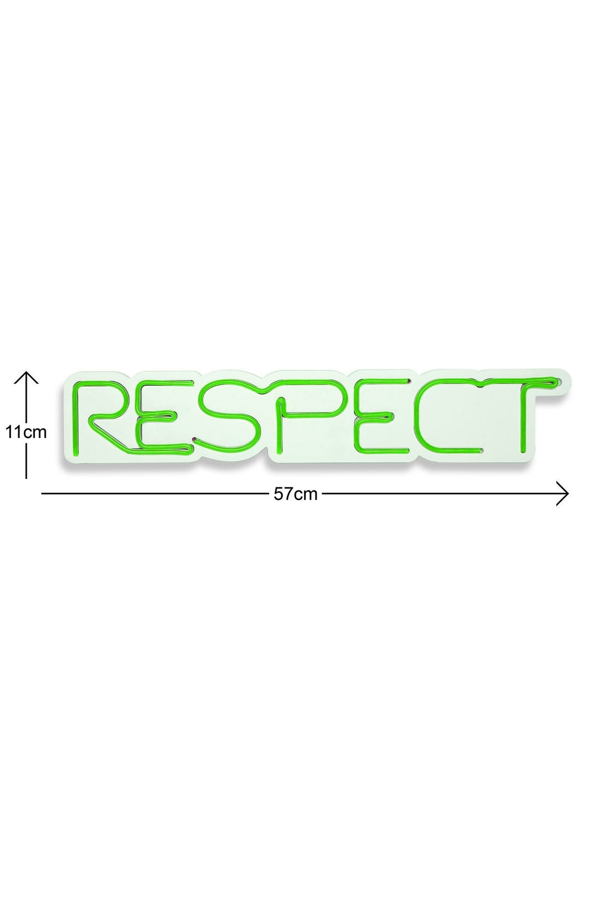 Lampă neon Respect, Diverse culori, 11x57x2 cm - Verde | SKU: 395NGR2202 | Lampă neon Respect, 11x57x2 cm, varianta Verde, produs pentru amenajarea locuinței, disponibil online în România la CasaMob