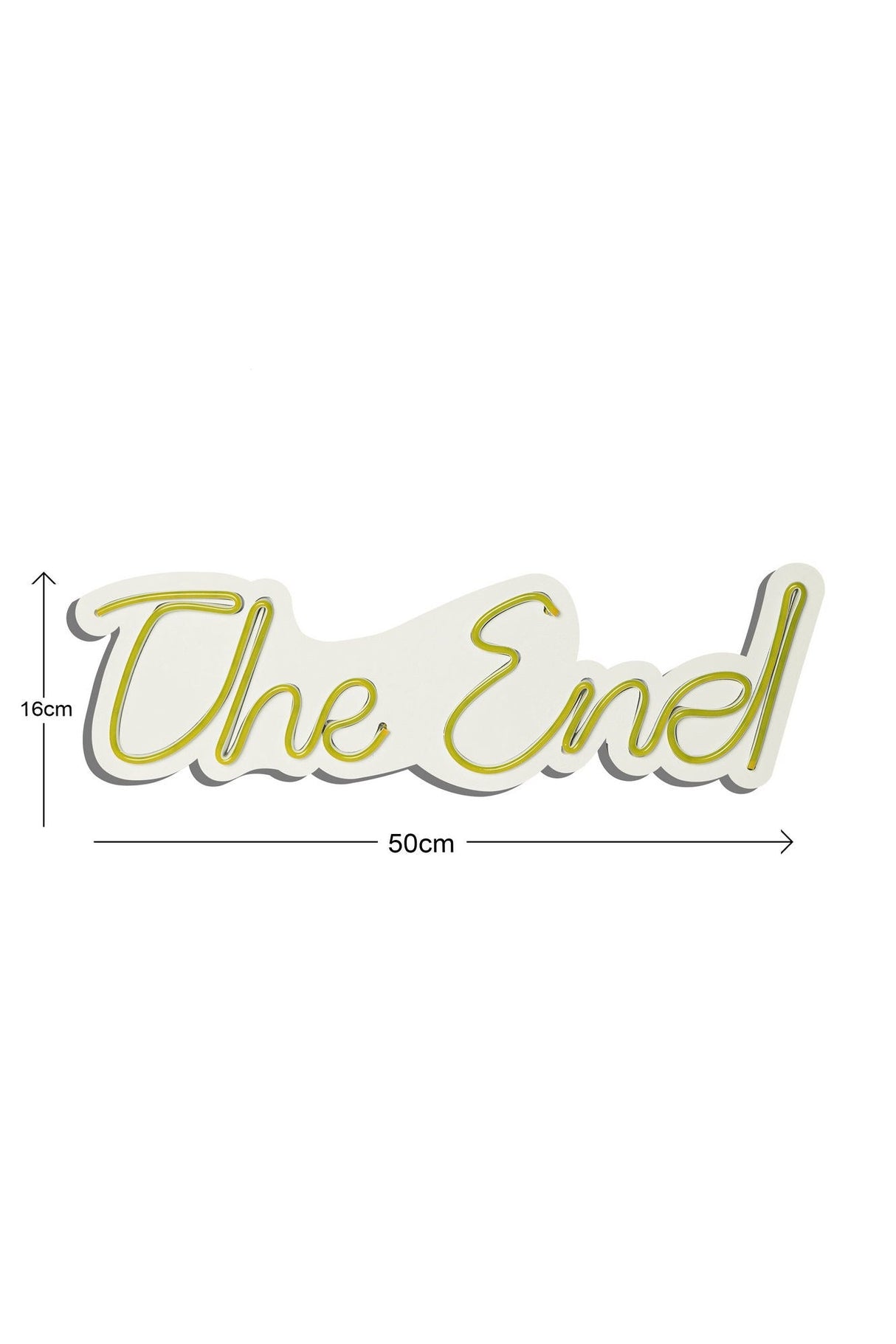 Lampă neon The End, Diverse culori, 16x50x2 cm - Galben | SKU: 395NGR2211 | Lampă neon The End, 16x50x2 cm, varianta Galben, produs pentru amenajarea locuinței, disponibil online în România la CasaMob