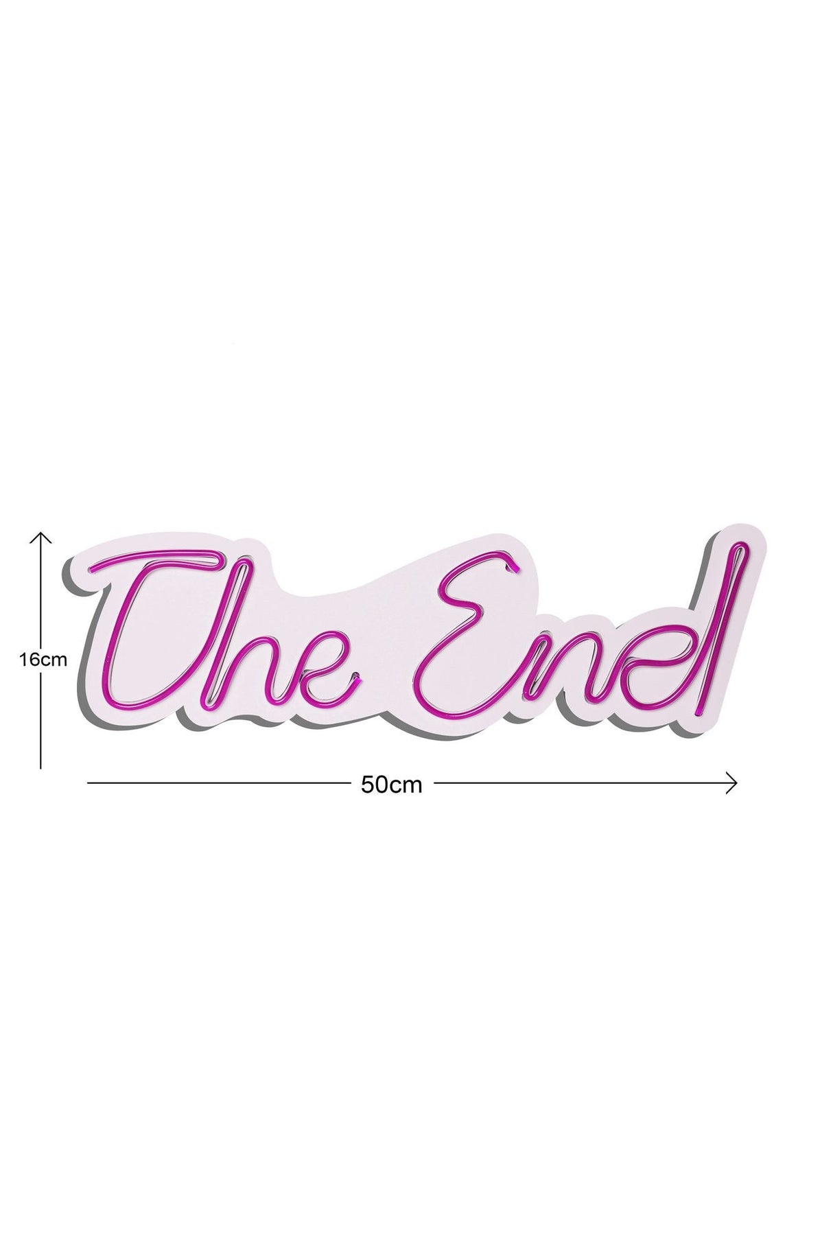 Lampă neon The End, Diverse culori, 16x50x2 cm - Roz | SKU: 395NGR2212 | Lampă neon The End, 16x50x2 cm, varianta Roz, produs pentru amenajarea locuinței, disponibil online în România la CasaMob