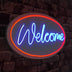Roșu - Albastru | SKU: 395NGR2224 | Lampă neon Welcome, 29x58x2 cm, varianta Roșu - Albastru, produs pentru amenajarea locuinței, disponibil online în România la CasaMob