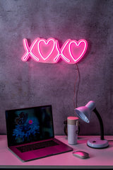 Lampă neon Tic Tac Toe XoXo, Diverse culori, 18x46x2 cm - Roz | SKU: 395NGR2228 | Lampă neon Tic Tac Toe XoXo, 18x46x2 cm, varianta Roz, produs pentru amenajarea locuinței, disponibil online în România la CasaMob
