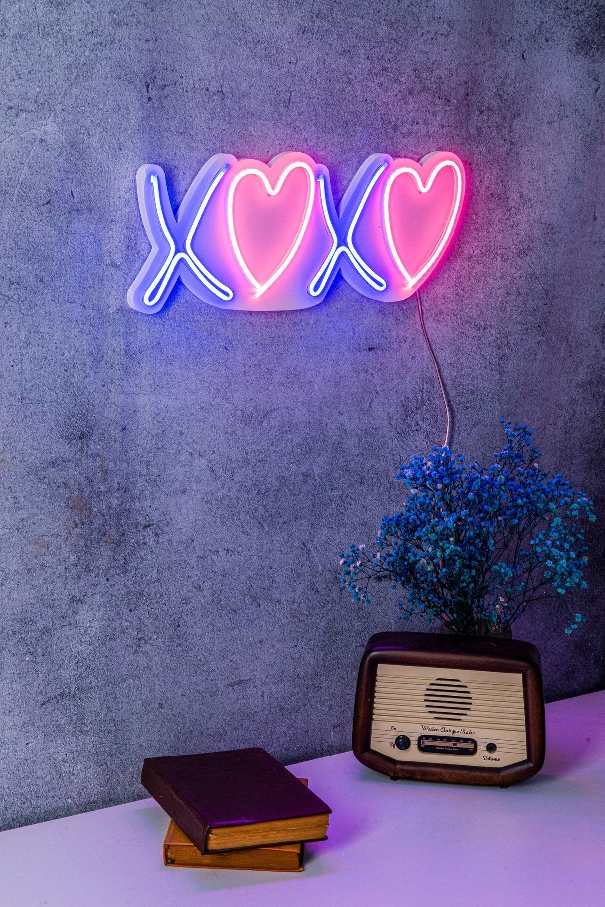Lampă neon Tic Tac Toe XoXo, Diverse culori, 18x46x2 cm - Roz - Albastru | SKU: 395NGR2229 | Lampă neon Tic Tac Toe XoXo, 18x46x2 cm, varianta Roz - Albastru, produs pentru amenajarea locuinței, disponibil online în România la CasaMob