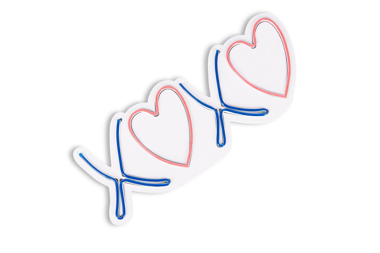 Lampă neon Tic Tac Toe XoXo, Diverse culori, 18x46x2 cm - Roz - Albastru | SKU: 395NGR2229 | Lampă neon Tic Tac Toe XoXo, 18x46x2 cm, varianta Roz - Albastru, produs pentru amenajarea locuinței, disponibil online în România la CasaMob