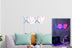 Roz - Albastru | SKU: 395NGR2229 | Lampă neon Tic Tac Toe XoXo, 18x46x2 cm, varianta Roz - Albastru, produs pentru amenajarea locuinței, disponibil online în România la CasaMob