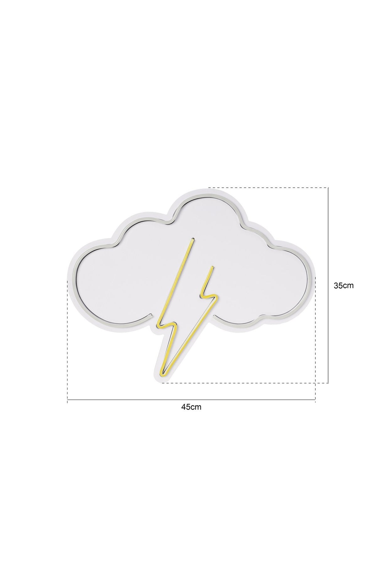 Lampă neon Thunder Storm, Diverse culori, Diverse dimensiuni - Alb - Galben - 45x35x2 cm | SKU: 395NGR2241 | Lampă neon Thunder Storm, varianta Alb - Galben - 45x35x2 cm, produs pentru amenajarea locuinței, disponibil online în România la CasaMob