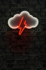 Lampă neon Thunder Storm, Diverse culori, Diverse dimensiuni - Alb - Roșu - 45x35x3 cm | SKU: 395NGR2396 | Lampă neon Thunder Storm, varianta Alb - Roșu - 45x35x3 cm, produs pentru amenajarea locuinței, disponibil online în România la CasaMob