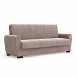 Canapea extensibilă 3 locuri Valencia, cu ladă de depozitare, Diverse culori, 220x68x90 cm - Bej | SKU: 3SBC/xx-SWG003 | Canapea extensibilă 3 locuri Valencia, cu ladă de depozitare, 220x68x90 cm, varianta Bej, produs pentru amenajarea locuinței, disponibil online în România la CasaMob