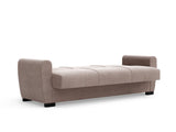 Canapea extensibilă 3 locuri Valencia, cu ladă de depozitare, Diverse culori, 220x68x90 cm - Bej | SKU: 3SBC/xx-SWG003 | Canapea extensibilă 3 locuri Valencia, cu ladă de depozitare, 220x68x90 cm, varianta Bej, produs pentru amenajarea locuinței, disponibil online în România la CasaMob