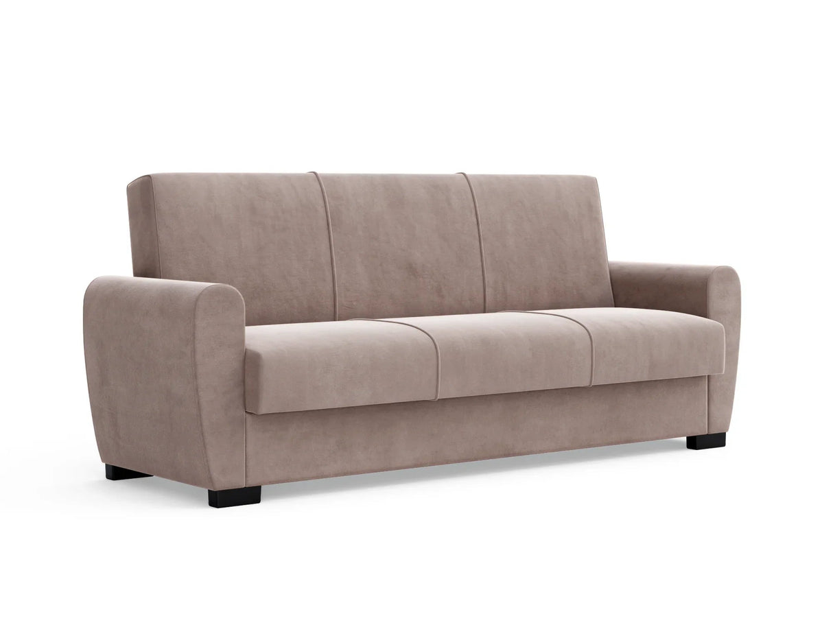 Canapea extensibilă 3 locuri Valencia, cu ladă de depozitare, Diverse culori, 220x68x90 cm - Bej | SKU: 3SBC/xx-SWG003 | Canapea extensibilă 3 locuri Valencia, cu ladă de depozitare, 220x68x90 cm, varianta Bej, produs pentru amenajarea locuinței, disponibil online în România la CasaMob