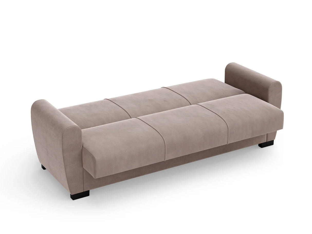 Canapea extensibilă 3 locuri Valencia, cu ladă de depozitare, Diverse culori, 220x68x90 cm - Bej | SKU: 3SBC/xx-SWG003 | Canapea extensibilă 3 locuri Valencia, cu ladă de depozitare, 220x68x90 cm, varianta Bej, produs pentru amenajarea locuinței, disponibil online în România la CasaMob