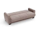 Canapea extensibilă 3 locuri Valencia, cu ladă de depozitare, Diverse culori, 220x68x90 cm - Bej | SKU: 3SBC/xx-SWG003 | Canapea extensibilă 3 locuri Valencia, cu ladă de depozitare, 220x68x90 cm, varianta Bej, produs pentru amenajarea locuinței, disponibil online în România la CasaMob