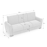 Canapea extensibilă 3 locuri Valencia, cu ladă de depozitare, Diverse culori, 220x68x90 cm - Bej | SKU: 3SBC/xx-SWG003 | Canapea extensibilă 3 locuri Valencia, cu ladă de depozitare, 220x68x90 cm, varianta Bej, produs pentru amenajarea locuinței, disponibil online în România la CasaMob