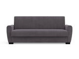 Canapea extensibilă 3 locuri Valencia, cu ladă de depozitare, Diverse culori, 220x68x90 cm - Gri închis | SKU: 3SBC/xx-SWG019 | Canapea extensibilă 3 locuri Valencia, cu ladă de depozitare, 220x68x90 cm, varianta Gri închis, produs pentru amenajarea locuinței, disponibil online în România la CasaMob