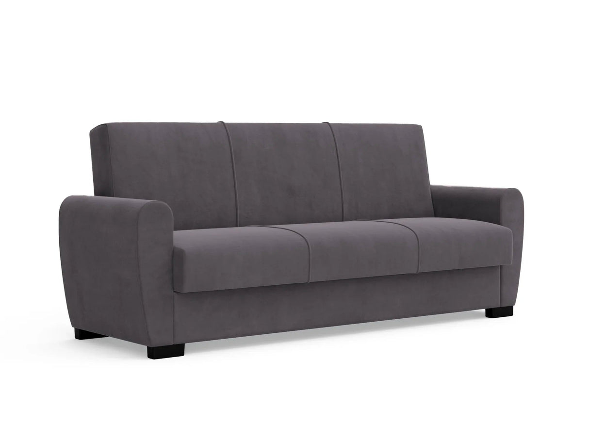 Canapea extensibilă 3 locuri Valencia, cu ladă de depozitare, Diverse culori, 220x68x90 cm - Gri închis | SKU: 3SBC/xx-SWG019 | Canapea extensibilă 3 locuri Valencia, cu ladă de depozitare, 220x68x90 cm, varianta Gri închis, produs pentru amenajarea locuinței, disponibil online în România la CasaMob