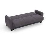 Canapea extensibilă 3 locuri Valencia, cu ladă de depozitare, Diverse culori, 220x68x90 cm - Gri închis | SKU: 3SBC/xx-SWG019 | Canapea extensibilă 3 locuri Valencia, cu ladă de depozitare, 220x68x90 cm, varianta Gri închis, produs pentru amenajarea locuinței, disponibil online în România la CasaMob