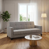 Canapea extensibila 3 locuri Salonika, cu lada de depozitare, Diverse culori, 215x70x95 cm - Gri deschis | SKU: 3SBC/xx-TW019 | Canapea extensibila 3 locuri Salonika, cu lada de depozitare, 215x70x95 cm, varianta Gri deschis, produs pentru amenajarea locuinței, disponibil online în România la CasaMob