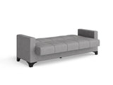 Canapea extensibila 3 locuri Salonika, cu lada de depozitare, Diverse culori, 215x70x95 cm - Gri deschis | SKU: 3SBC/xx-TW019 | Canapea extensibila 3 locuri Salonika, cu lada de depozitare, 215x70x95 cm, varianta Gri deschis, produs pentru amenajarea locuinței, disponibil online în România la CasaMob