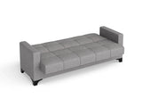 Canapea extensibila 3 locuri Salonika, cu lada de depozitare, Diverse culori, 215x70x95 cm - Gri deschis | SKU: 3SBC/xx-TW019 | Canapea extensibila 3 locuri Salonika, cu lada de depozitare, 215x70x95 cm, varianta Gri deschis, produs pentru amenajarea locuinței, disponibil online în România la CasaMob