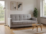 Canapea extensibila 3 locuri Salonika, cu lada de depozitare, Diverse culori, 215x70x95 cm - Gri deschis | SKU: 3SBC/xx-TW019 | Canapea extensibila 3 locuri Salonika, cu lada de depozitare, 215x70x95 cm, varianta Gri deschis, produs pentru amenajarea locuinței, disponibil online în România la CasaMob