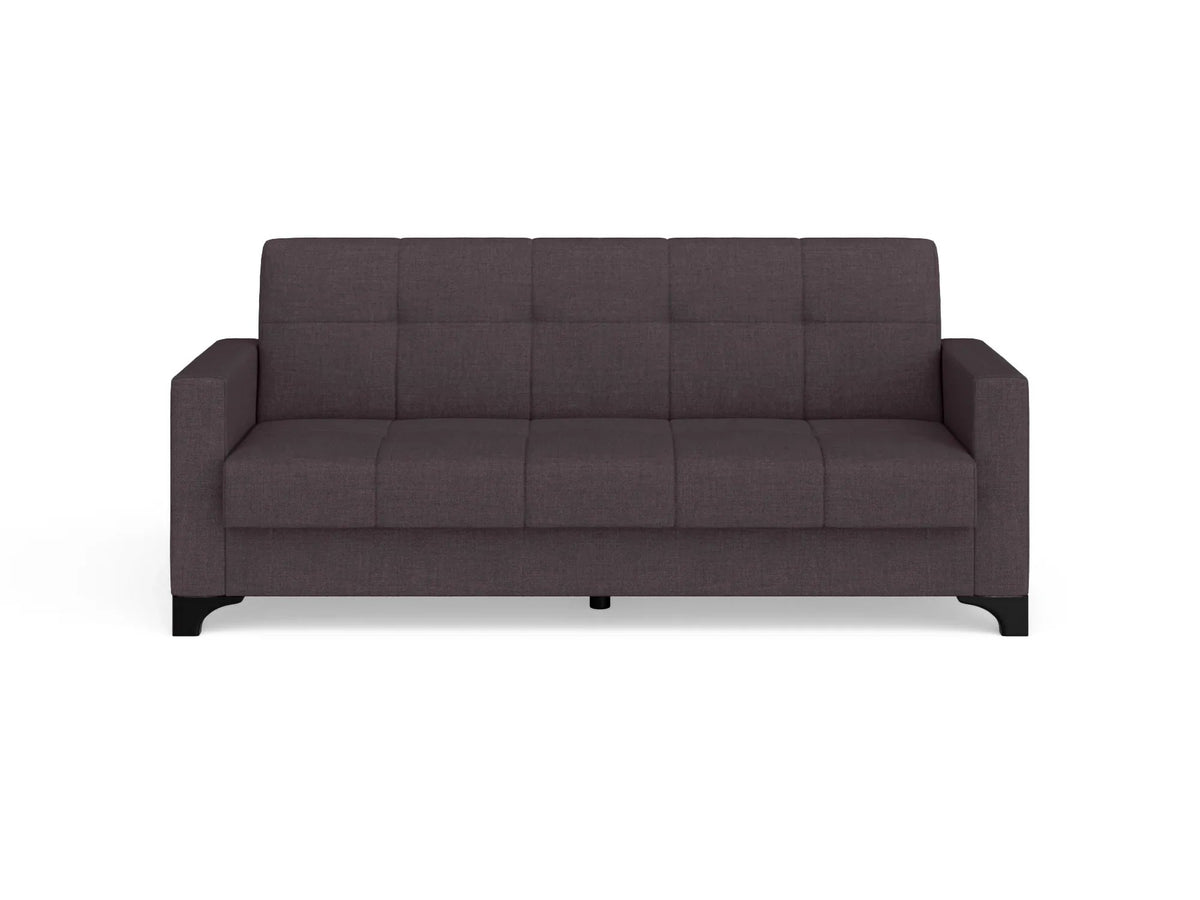 Gri închis | SKU: 3SBC/xx-TW022 | Canapea extensibila 3 locuri Salonika, cu lada de depozitare, 215x70x95 cm, varianta Gri închis, produs pentru amenajarea locuinței, disponibil online în România la CasaMob