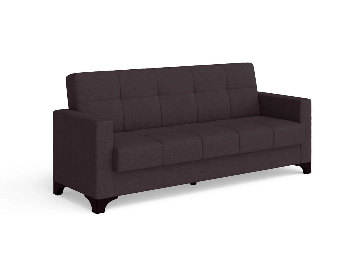 Canapea extensibila 3 locuri Salonika, cu lada de depozitare, Diverse culori, 215x70x95 cm - Gri închis | SKU: 3SBC/xx-TW022 | Canapea extensibila 3 locuri Salonika, cu lada de depozitare, 215x70x95 cm, varianta Gri închis, produs pentru amenajarea locuinței, disponibil online în România la CasaMob