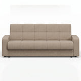 Canapea extensibilă 3 locuri Thassos, cu ladă de depozitare, Diverse culori, 220x70x90 cm - Bej | SKU: 3SBC/xx-YU031 | Canapea extensibilă 3 locuri Thassos, cu ladă de depozitare, 220x70x90 cm, varianta Bej, produs pentru amenajarea locuinței, disponibil online în România la CasaMob