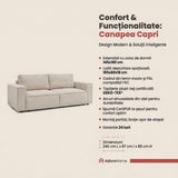 Canapea extensibilă cu depozitare Capri, 3 locuri, Diverse culori, 240x87x85 cm - Gri închis | SKU: 3SBD/FJ019 | Canapea extensibilă cu depozitare Capri, 3 locuri, 240x87x85 cm, varianta Gri închis, produs pentru amenajarea locuinței, disponibil online în România la CasaMob