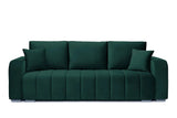 Canapea extensibilă 3 locuri cu depozitare Armando, Diverse culori, 230x92x90 cm - Verde | SKU: 3SBD/VEL010 | Canapea extensibilă 3 locuri cu depozitare Armando, 230x92x90 cm, varianta Verde, produs pentru amenajarea locuinței, disponibil online în România la CasaMob