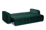 Canapea extensibilă 3 locuri cu depozitare Armando, Diverse culori, 230x92x90 cm - Verde | SKU: 3SBD/VEL010 | Canapea extensibilă 3 locuri cu depozitare Armando, 230x92x90 cm, varianta Verde, produs pentru amenajarea locuinței, disponibil online în România la CasaMob