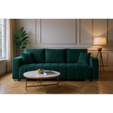 Canapea extensibilă 3 locuri cu depozitare Armando, Diverse culori, 230x92x90 cm - Verde | SKU: 3SBD/VEL010 | Canapea extensibilă 3 locuri cu depozitare Armando, 230x92x90 cm, varianta Verde, produs pentru amenajarea locuinței, disponibil online în România la CasaMob