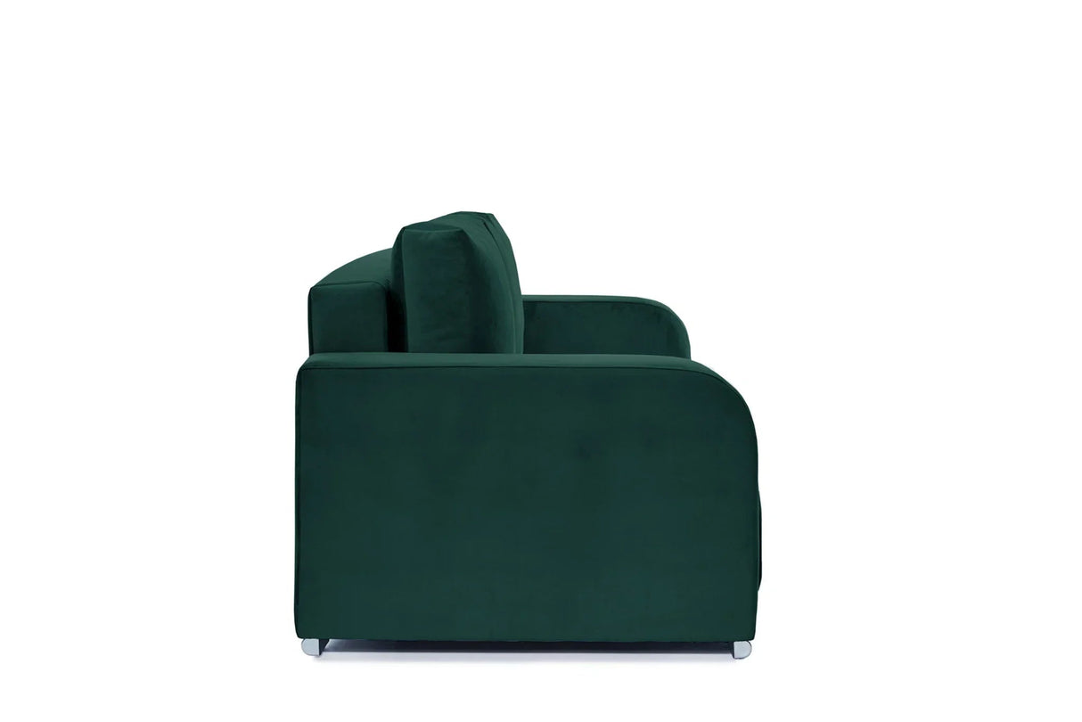 Canapea extensibilă 3 locuri cu depozitare Armando, Diverse culori, 230x92x90 cm - Verde | SKU: 3SBD/VEL010 | Canapea extensibilă 3 locuri cu depozitare Armando, 230x92x90 cm, varianta Verde, produs pentru amenajarea locuinței, disponibil online în România la CasaMob
