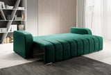 Canapea extensibilă 3 locuri cu depozitare Armando, Diverse culori, 230x92x90 cm - Verde | SKU: 3SBD/VEL010 | Canapea extensibilă 3 locuri cu depozitare Armando, 230x92x90 cm, varianta Verde, produs pentru amenajarea locuinței, disponibil online în România la CasaMob