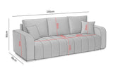 Canapea extensibilă 3 locuri cu depozitare Armando, Diverse culori, 230x92x90 cm - Gri închis | SKU: 3SBD/VEL015 | Canapea extensibilă 3 locuri cu depozitare Armando, 230x92x90 cm, varianta Gri închis, produs pentru amenajarea locuinței, disponibil online în România la CasaMob
