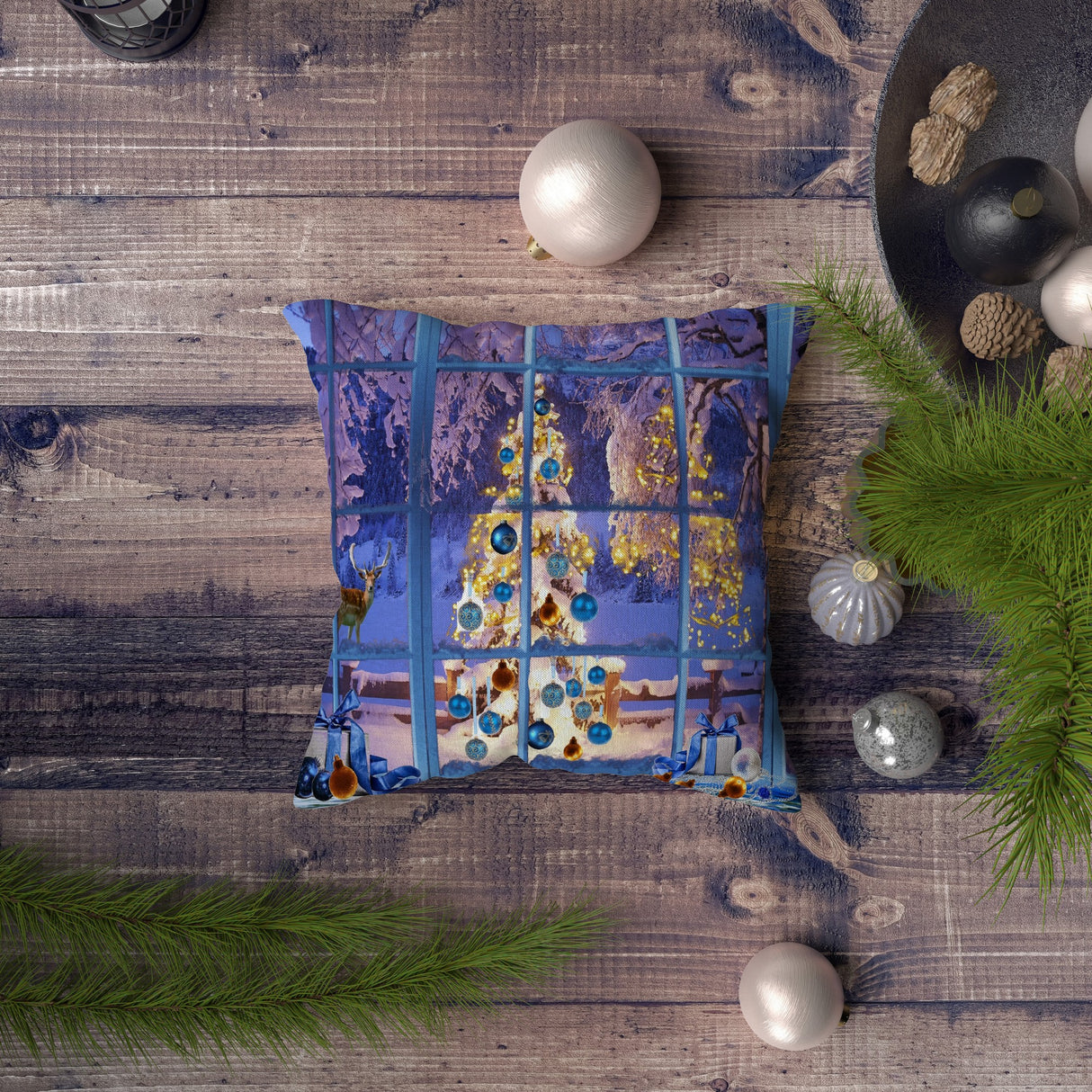 Pernă decorativă NYXMAS050, Multicolor, 43x43 cm