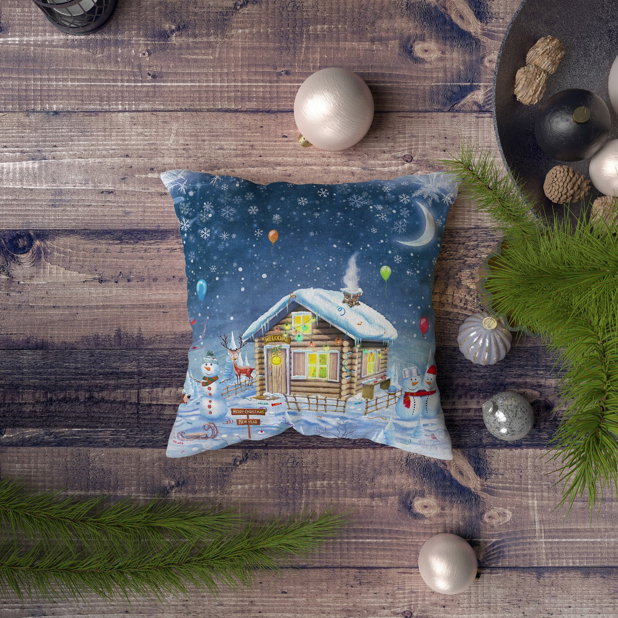 Pernă decorativă NYXMAS073, Multicolor, 43x43 cm