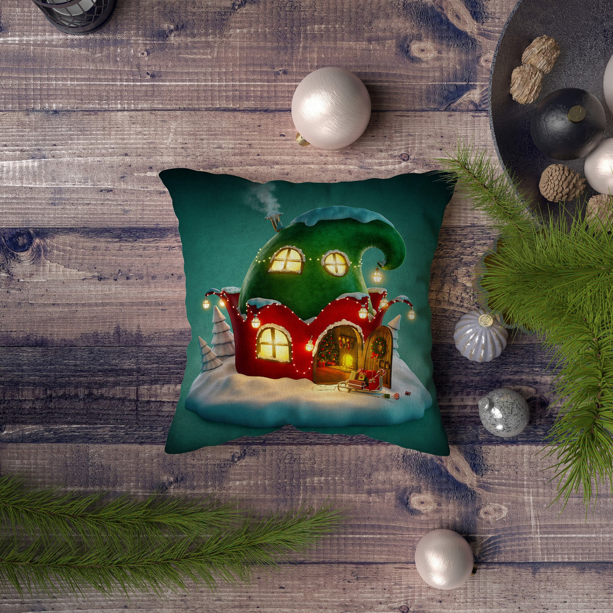 Pernă decorativă NYXMAS075, Multicolor, 43x43 cm