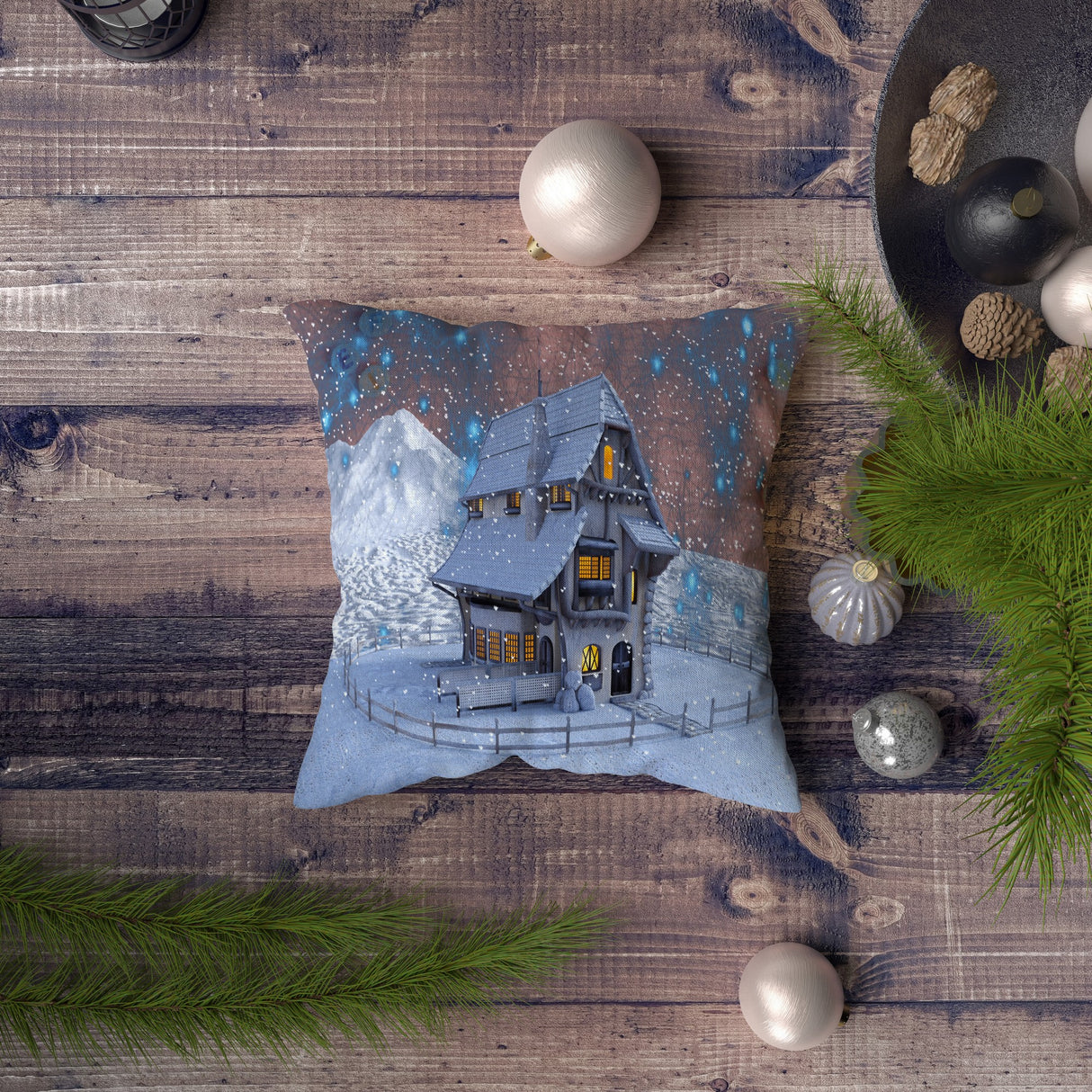 Pernă decorativă NYXMAS096, Multicolor, 43x43 cm