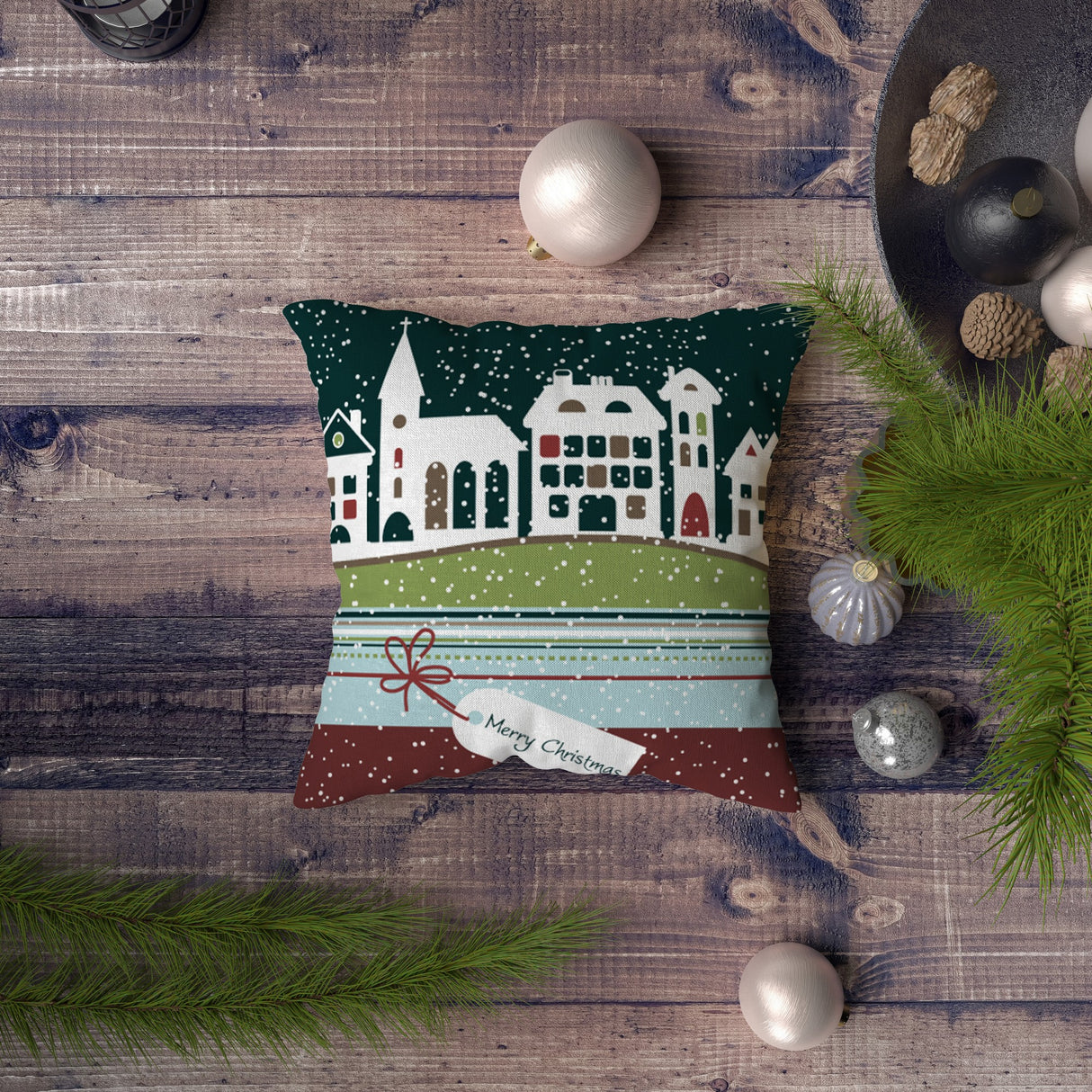 Pernă decorativă NYXMAS098, Multicolor, 43x43 cm