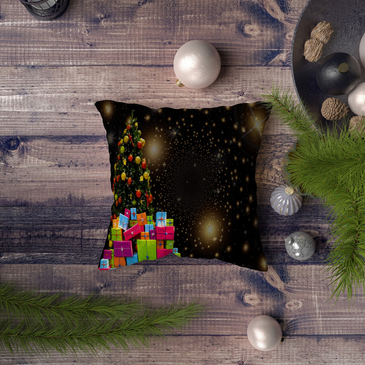 Pernă decorativă NYXMAS034, Multicolor, 43x43 cm