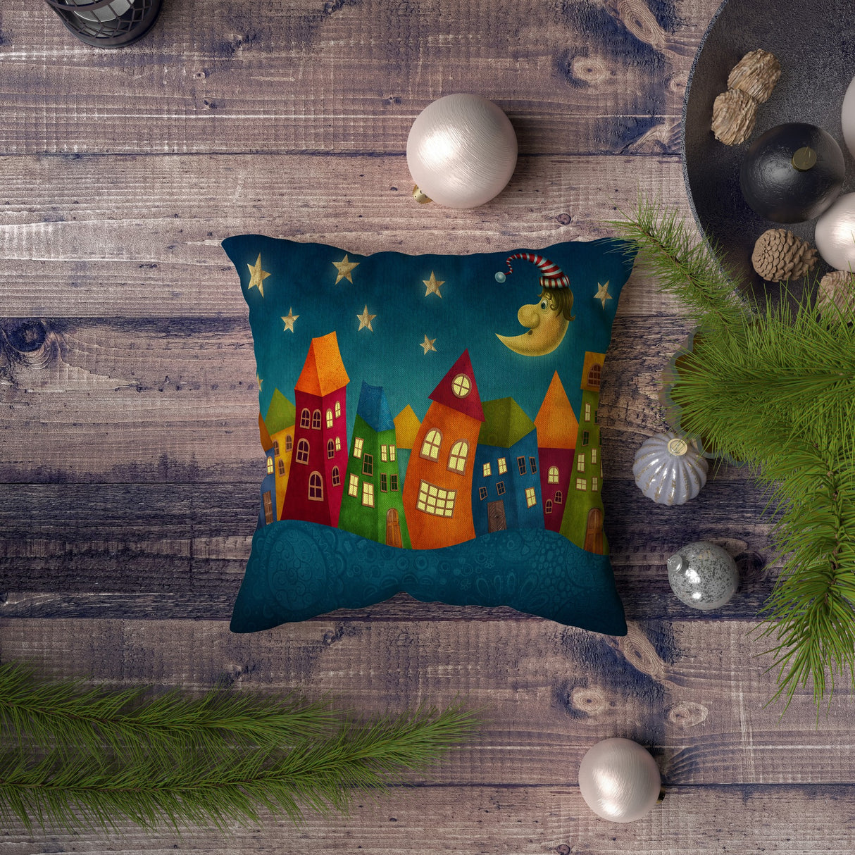 Pernă decorativă NYXMAS061, Multicolor, 43x43 cm