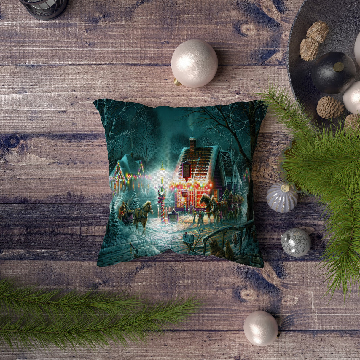 Pernă decorativă NYXMAS064, Multicolor, 43x43 cm