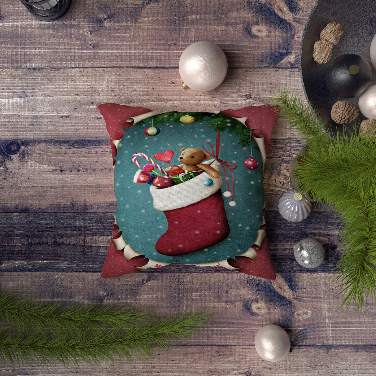 Pernă decorativă NYXMAS072, Multicolor, 43x43 cm